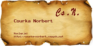 Csurka Norbert névjegykártya